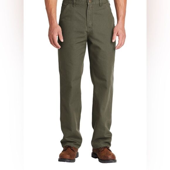 Carhartt Size 38x32 Dungaree Fit Green Jeans - Picture 1 of 8